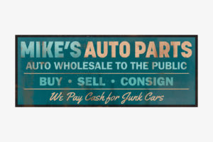 auto parts sign