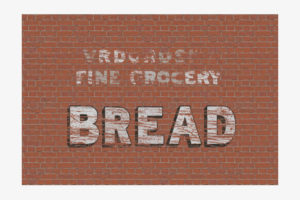 distressed bread sign