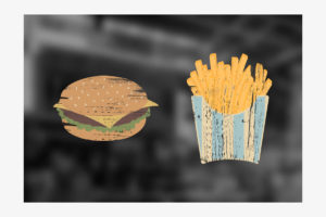 hamburger and fries vinyls